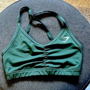 forest green gymshark bra, hardly worn
